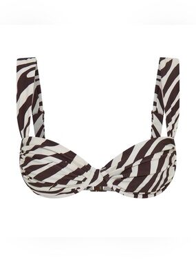 VACAY SWIMWEAR Rhodes Top Zebra Brown